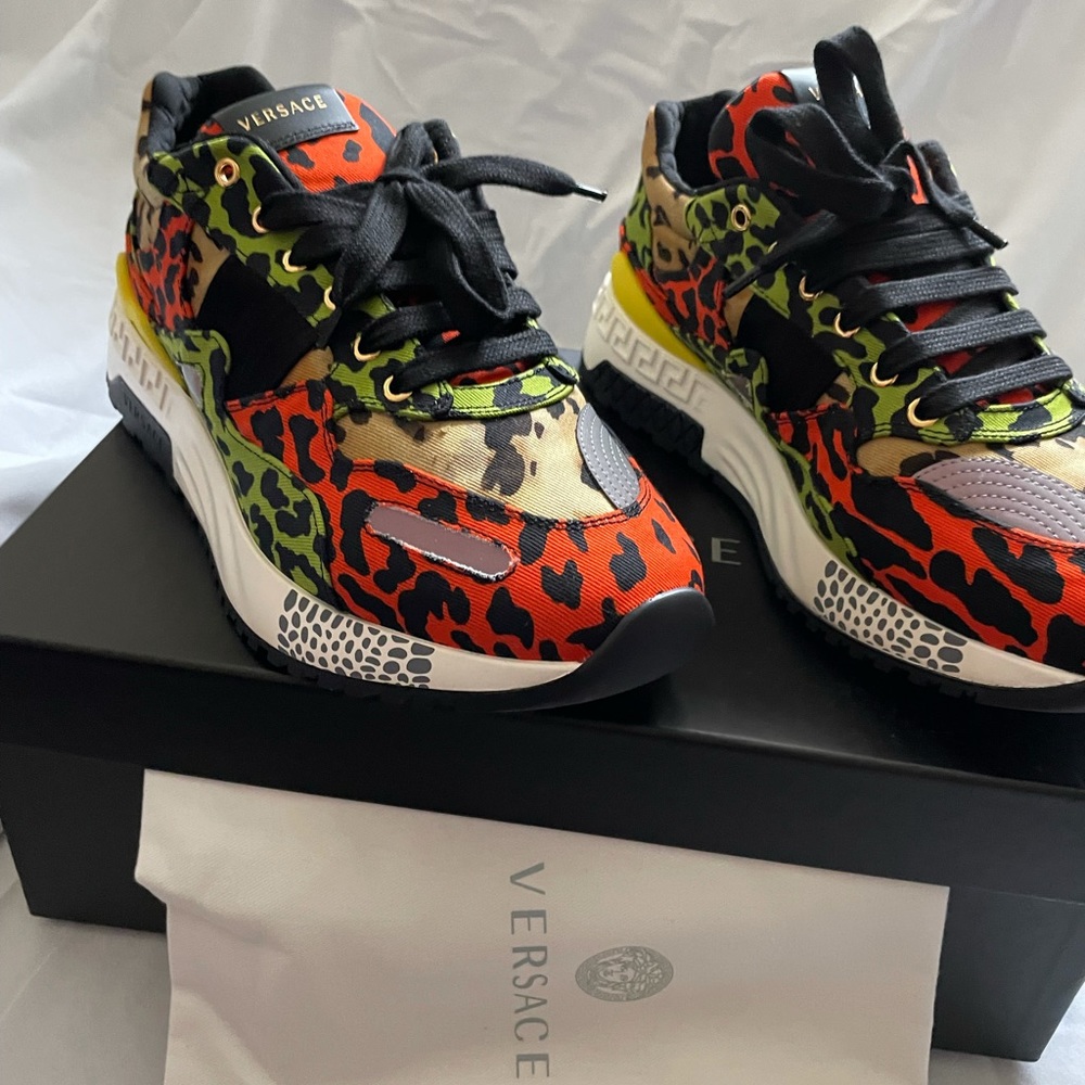 Authentic Versace Multi Color Sneakers Size 42